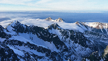 Snow mountains, nature, daylight HD wallpaper