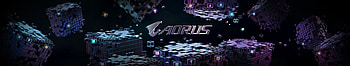 AORUS : Neon Tech Cubes, technology, Gigabyte AORUS HD wallpaper