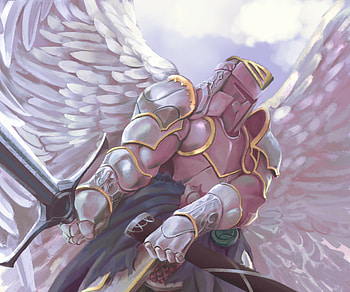 Angel Knight, knight, fantasy, angel warrior HD wallpaper