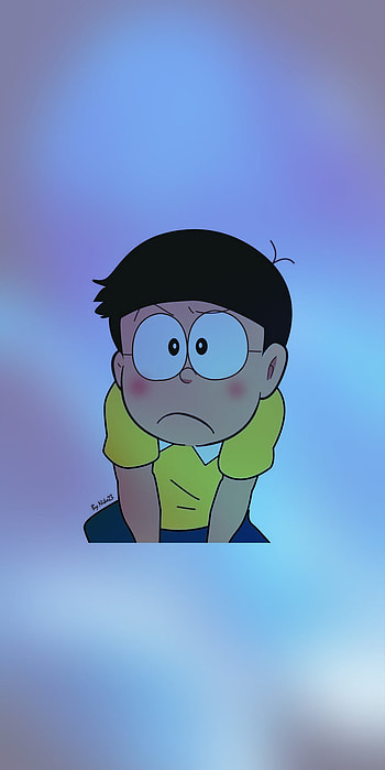 Nobita blue, Doraemon, cartoon, sizuka HD phone wallpaper