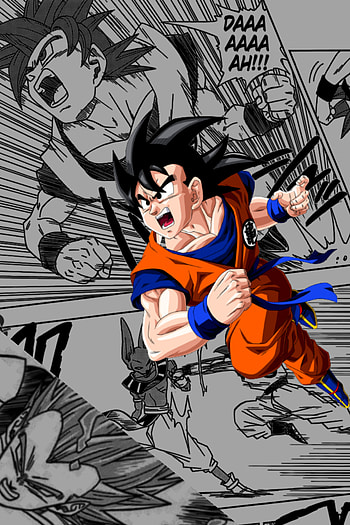 Dragon Ball Z, art, goku, vegita HD phone wallpaper