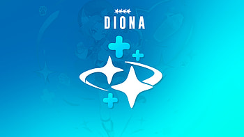 Diona Logo Blue Background Genshin Impact HD wallpaper