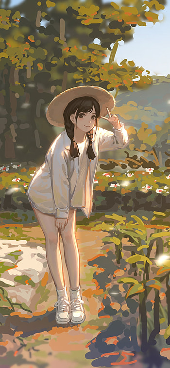 Sunlit Stroll — Anime Girl , Anime, girl, anime girl HD phone wallpaper