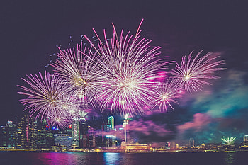 Holidays, Salute, Skyscrapers, Megapolis, Megalopolis, Singapore HD wallpaper