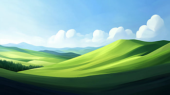 : Geometric Landscape Inspired by Windows XP, landscape, geometric, Windows XP HD wallpaper