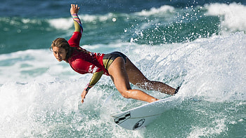 Alessa Quizon, Girl Surfing HD wallpaper