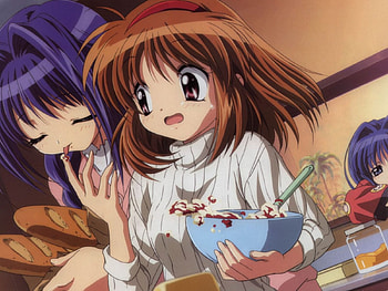 Baking, akiko, kanon, anime, nayuki, ayu HD wallpaper