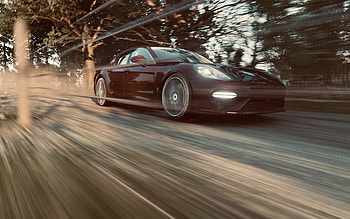 Porsche Panamera Turbo S, Forza Horizon 4, Racing Cars, Burgundy Panamera, German Cars, Porsche HD wallpaper