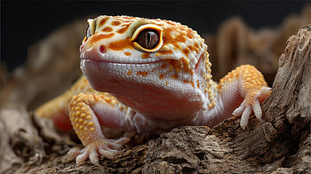 Leopard Gecko Close-Up, reptile, leopard gecko, gecko, close-up, Animal HD wallpaper