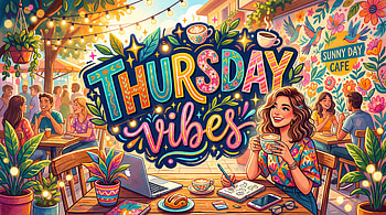 Thursday Vibes: — Sunny Cafe Chill, Woman HD wallpaper