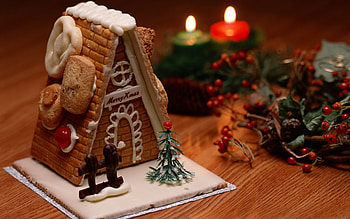 christmans candy, sweet, design, decoration, house, beautiful, candy HD wallpaper
