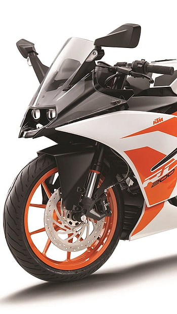Ktm Rc 200, White And Orange Color, white and orange, color HD phone wallpaper