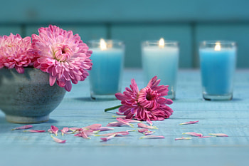 ღ, Flowers, Candles, Pink, Spa HD wallpaper