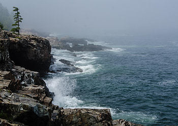 Nature, Rocks, Precipice, Break, Foam, Surf HD wallpaper