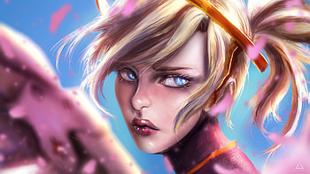 Mercy Overwatch Deep Eyes , mercy-overwatch, overwatch, games, xbox-games, ps-games, pc-games, deviantart HD wallpaper