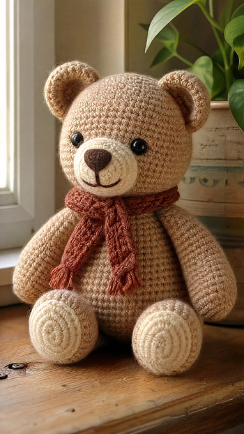 Cozy Crochet Bear HD phone wallpaper