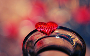 Love, Glare, Glass, Heart, Paints HD wallpaper