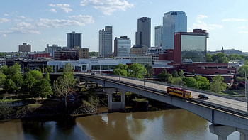 Little Rock skyline, Arkansas travels, Michelle Mercado HD wallpaper