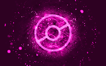 Pokemon Go purple logo, , purple neon lights, creative, purple abstract background, Pokemon Go logo, online games, Pokemon Go HD wallpaper