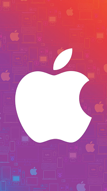 Apple logo, , Colorful background, Technological beauty HD phone wallpaper