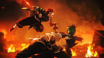 Kimetsu no Yaiba, Demon Slayer: Kimetsu no Yaiba, Tanjiro Kamado, Tengen Uzui, Gyutaro (Demon Slayer), Anime HD wallpaper