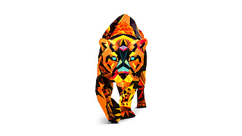 Geometric animal artwork, Artistic , Creative animal design, decoration HD wallpaper