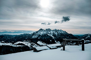 Nature, Mountains, Snow, Vertex, Tops, Buildings, Built HD wallpaper