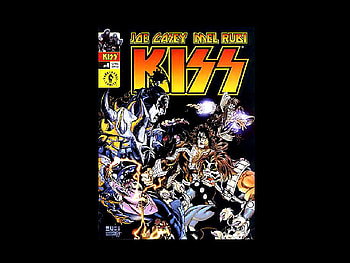 KISS, music, fantasy, comic, band HD wallpaper
