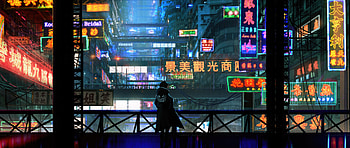In Scifi City Hong Kong , artist, artwork, digital-art, pixiv HD wallpaper