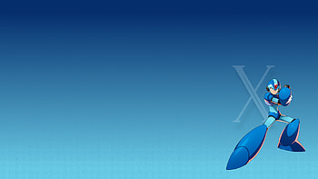 Mega Man X — Blue Retro Quad, blue, Retro Games, Mega Man, Mega Man X HD wallpaper