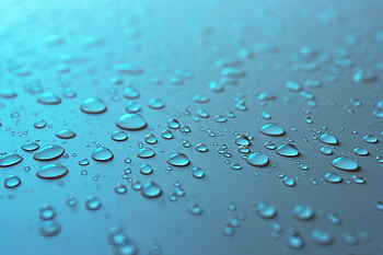 Blue water drops, blue, rain, abstract, drops, water HD wallpaper