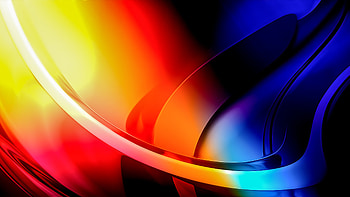 Fractal Blue Orange Shapes , shapes, abstract, artist, artwork, digital-art HD wallpaper