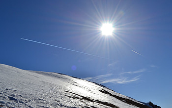 Nature, Sky, Sun, Snow, Shine, Brilliance, Slope, Line, Track, Trace HD wallpaper