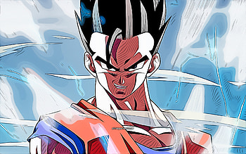Gohan, artwork, Dragon Ball, DBS, vector art, Dragon Ball Super, DBS characters, Gohan DBS, Granolah , Gohan Dragon Ball HD wallpaper