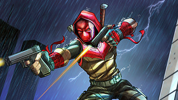 Redhood Shooting , red-hood, superheroes, artist, artwork, digital-art, artstation HD wallpaper