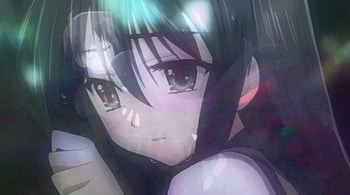 Shana Being Cute, street lights, raining, Cute shana, Shakugan, Shakugan no Shana, cute, Shana, school uniform HD wallpaper