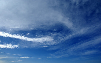 blue sky with stripe cloud HD wallpaper
