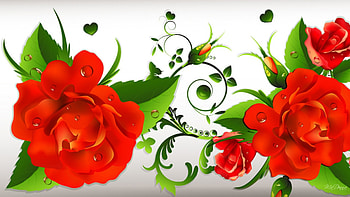 A Rose Is A Rose, roses, spring, Firefox Persona theme, summer, rose, bright, red, hearts, flowers HD wallpaper