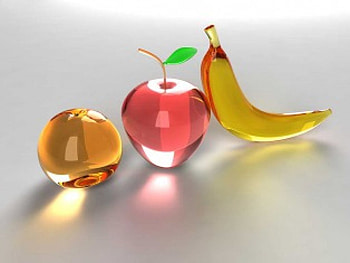 Fruits 3D, appel, 3d HD wallpaper