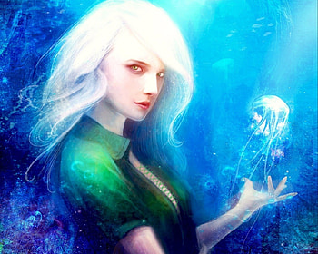 Fantasy mermaid, sea, girls, mermaid, fantasy HD wallpaper