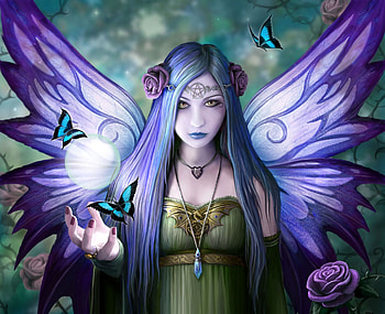 Mystic Aura, wings, fairy, digital, art, light, girl HD wallpaper