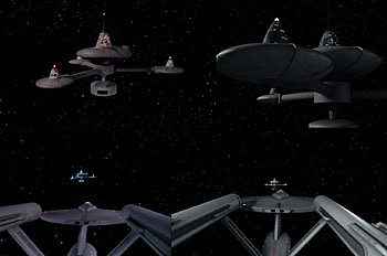 Space Station K-7 and Starship Enterprise, TOS, Star Trek, Space Station K-7, Starship Enterprise, The Trouble with Tribbles HD wallpaper