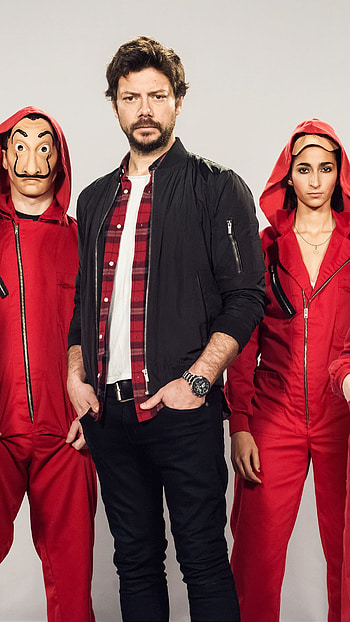 Team money heist, money heist, team HD phone wallpaper