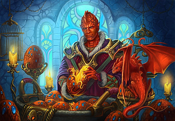 Fantasy, Eggs, Candles, Lock, Dragon, Cells HD wallpaper