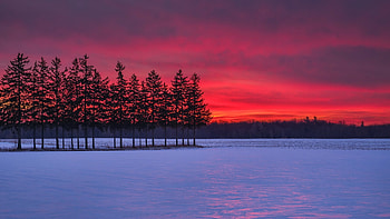 Surreal Sunset, Nature, Sunset, lake, Surreal HD wallpaper