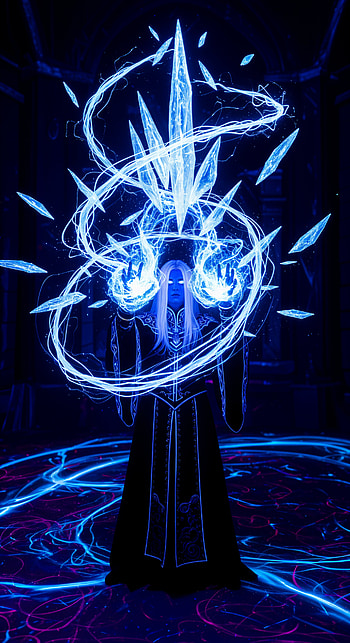 Frostbound Sorcery: Ice Spell, wizard, magic HD phone wallpaper