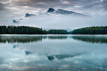 Nature, Trees, Sky, Mountain, Vertex, Top, Lake, Reflection HD wallpaper