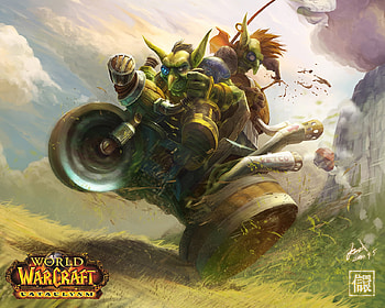 Cataclysm goblin racers, king, lich, wow, warcraft HD wallpaper