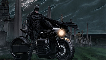 Batbike Gotham, batman, superheroes, artist, artwork, digital-art, deviantart HD wallpaper