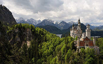 Landscape, Mountains, Architecture, Castles HD wallpaper